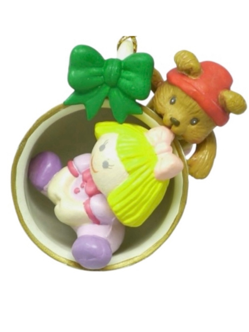 Enesco 1991 “Teacup Teddies” Miniature Christmas Ornament